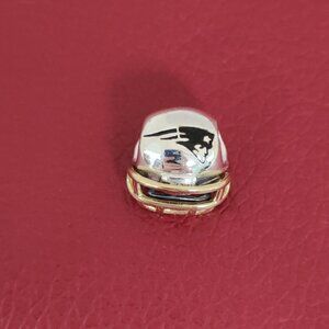 New England Patriots NFL Football Helmet Charm 14K Gold and S925 Silver